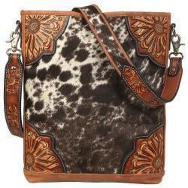 Angel Ranch Hair On Crossbody Leather Purse