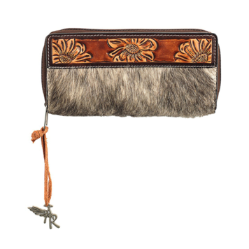 Angel Ranch Spotted Hair On Wallet With Sunflower