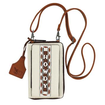 3D Belt Ellie Crossbody Clutch White