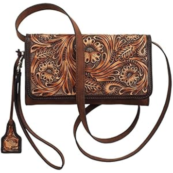Angel Ranch Lilah Tooled Wallet With Strap