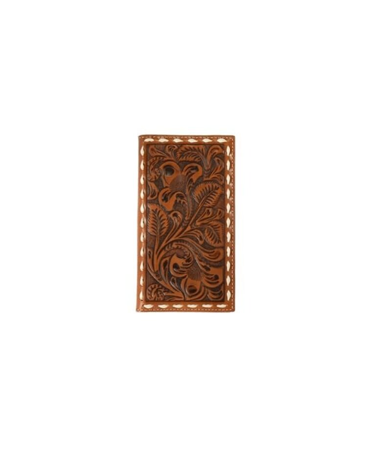 Nocona Floral Embossed Buck Lace Rodeo Wallet