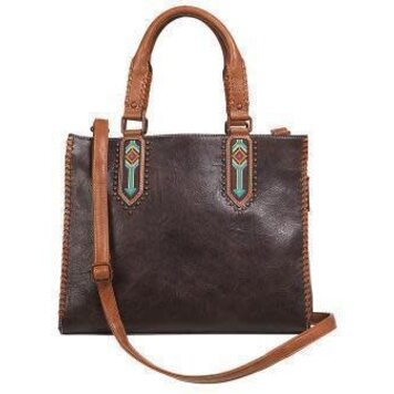 Nocona Ruthie Braided Border Tote Bag