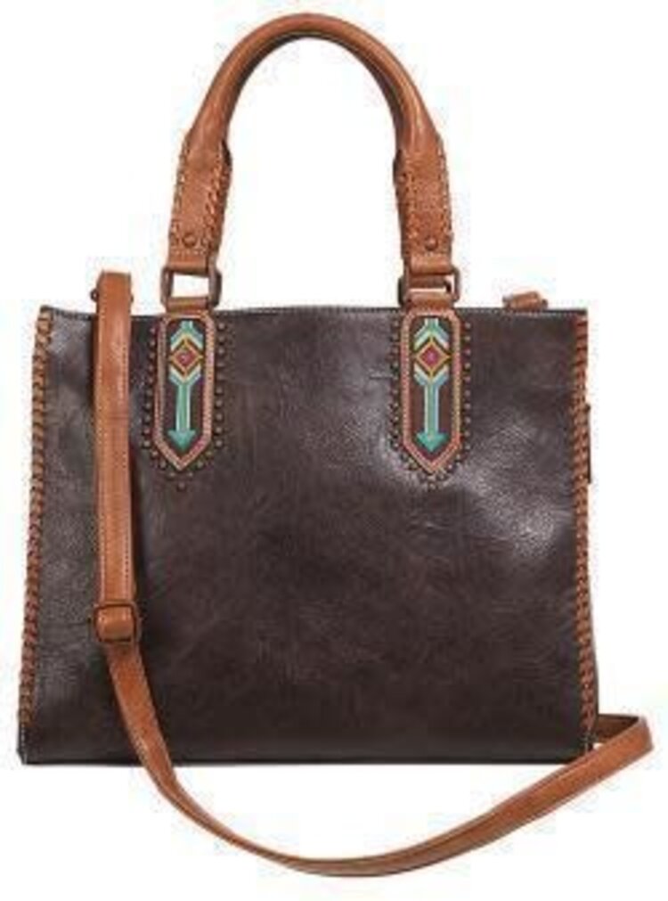 Nocona Ruthie Braided Border Tote Bag