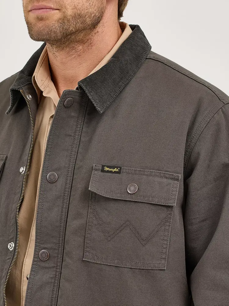 Wrangler Lined Zip Barn Coat Raven
