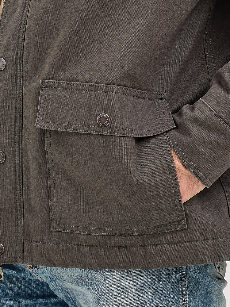 Wrangler Lined Zip Barn Coat Raven