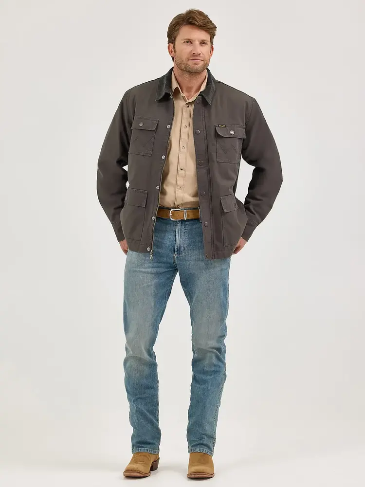 Wrangler Lined Zip Barn Coat Raven