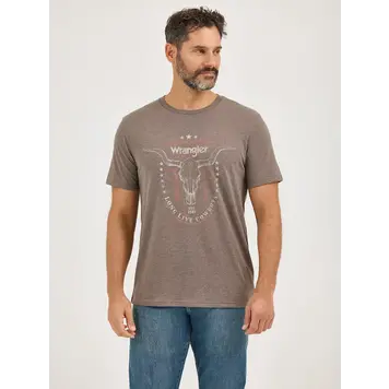 Wrangler Longhorn Graphic Tee Morel Brown