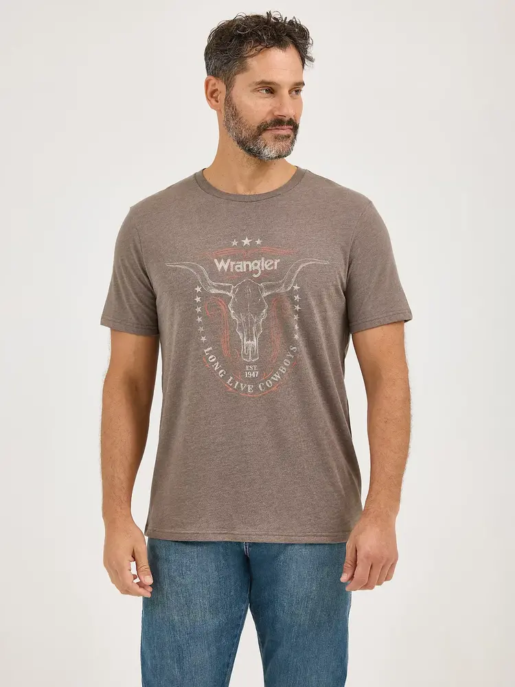 Wrangler Longhorn Graphic Tee Morel Brown
