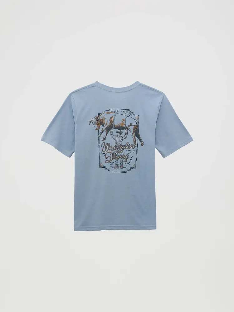 Wrangler Youth Wrangler Strong Tee Blue