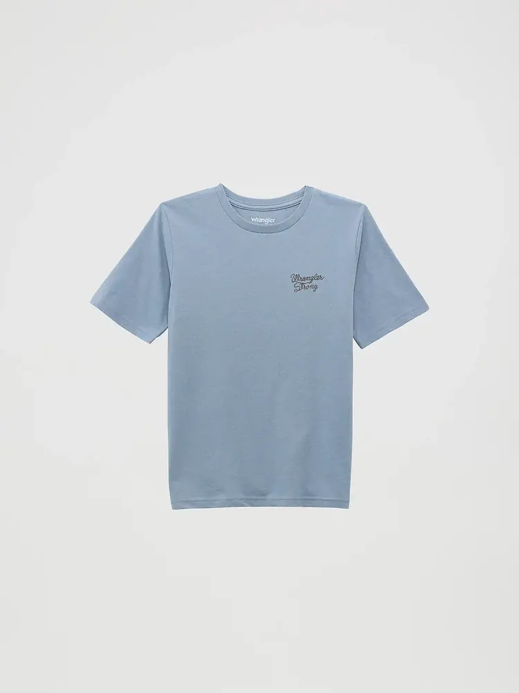 Wrangler Youth Wrangler Strong Tee Blue