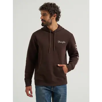 Wrangler Rope Logo Classic Fleece Hoodie Mole Brown
