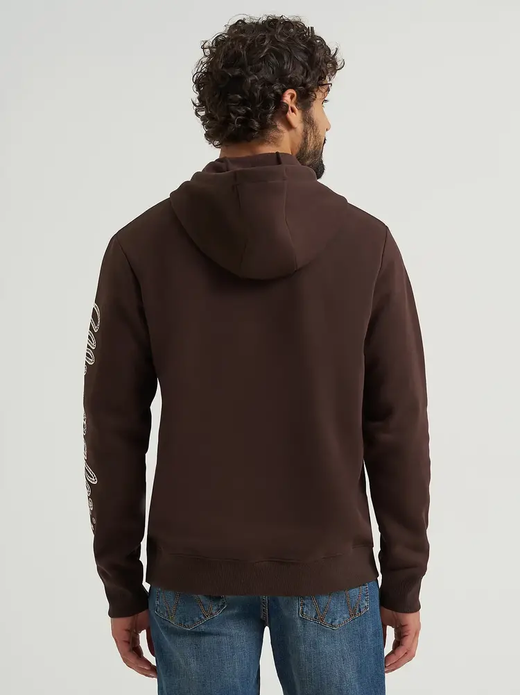 Wrangler Rope Logo Classic Fleece Hoodie Mole Brown