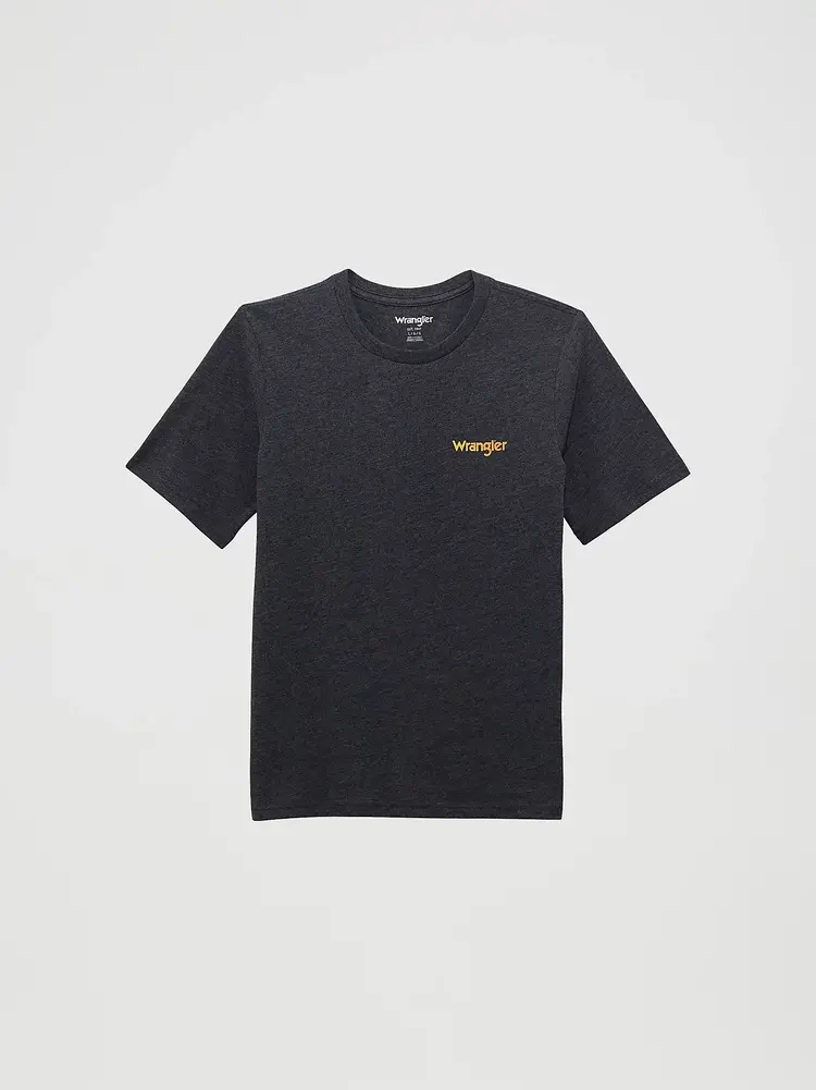 Wrangler Youth Let R Buck Graphic Tee Washed Black