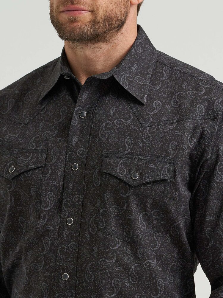 Wrangler 20X Advanced Comfort Snap Black Paisley