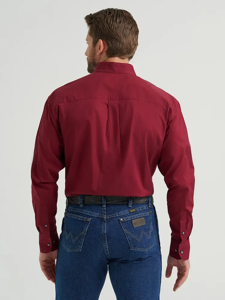 Wrangler George Strait One Pocket Button Burgundy Wine