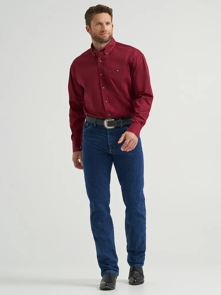 Wrangler George Strait One Pocket Button Burgundy Wine