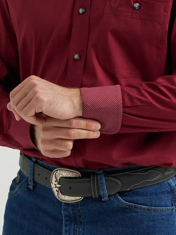 Wrangler George Strait One Pocket Button Burgundy Wine
