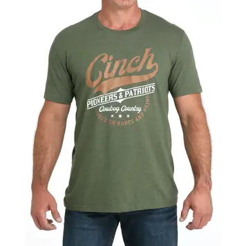 Cinch Pioneers And Patriots Tee Olive