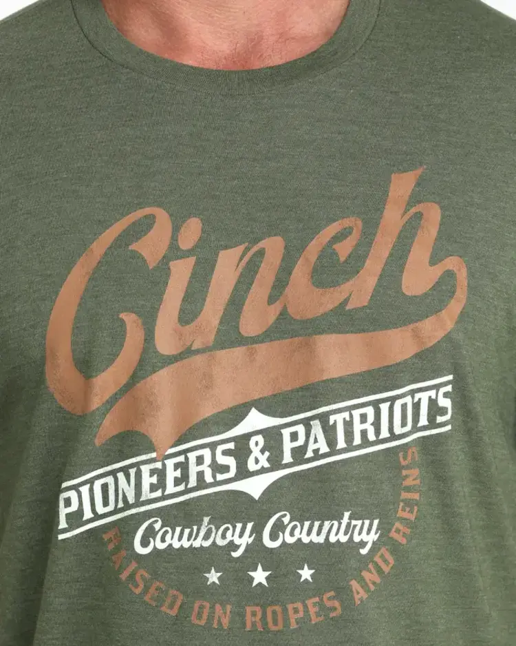 Cinch Pioneers And Patriots Tee Olive