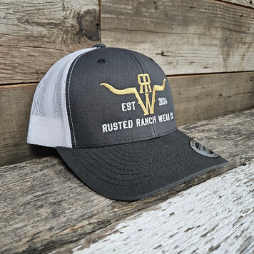 Rusted Ranch Wear RRW Cap Charcoal/White/Gold