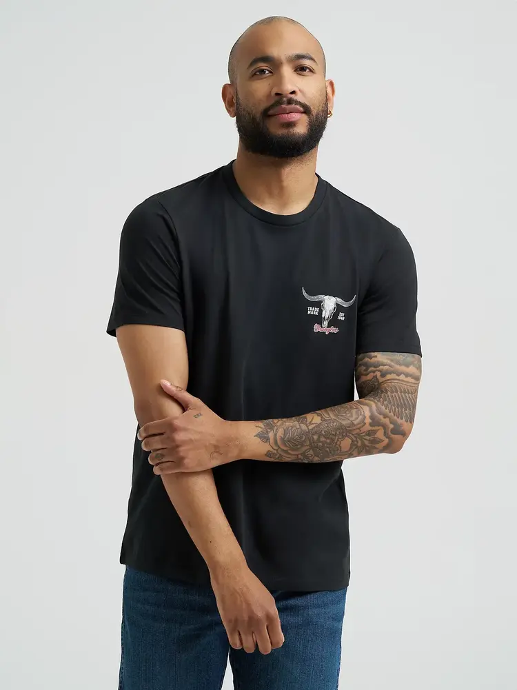 Wrangler Steer Checotah Tee Black