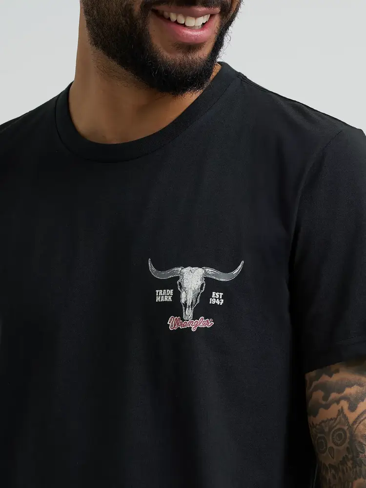 Wrangler Steer Checotah Tee Black