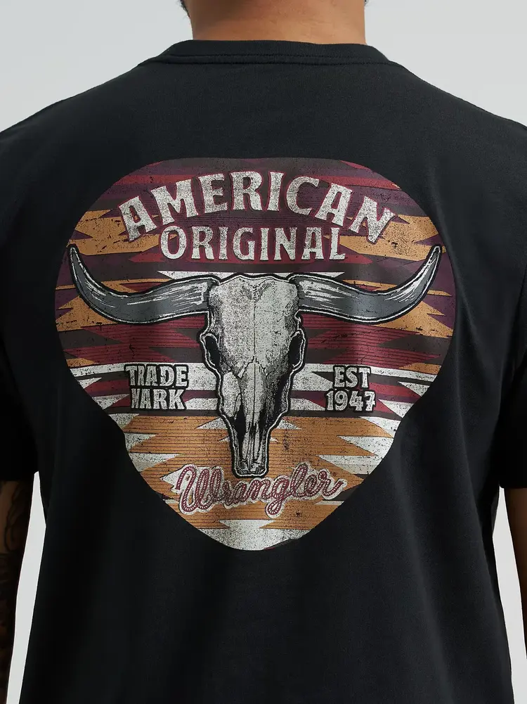 Wrangler Steer Checotah Tee Black