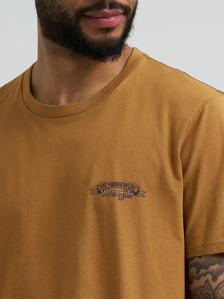 Wrangler Bucking Horse Tee Tabaco Brown