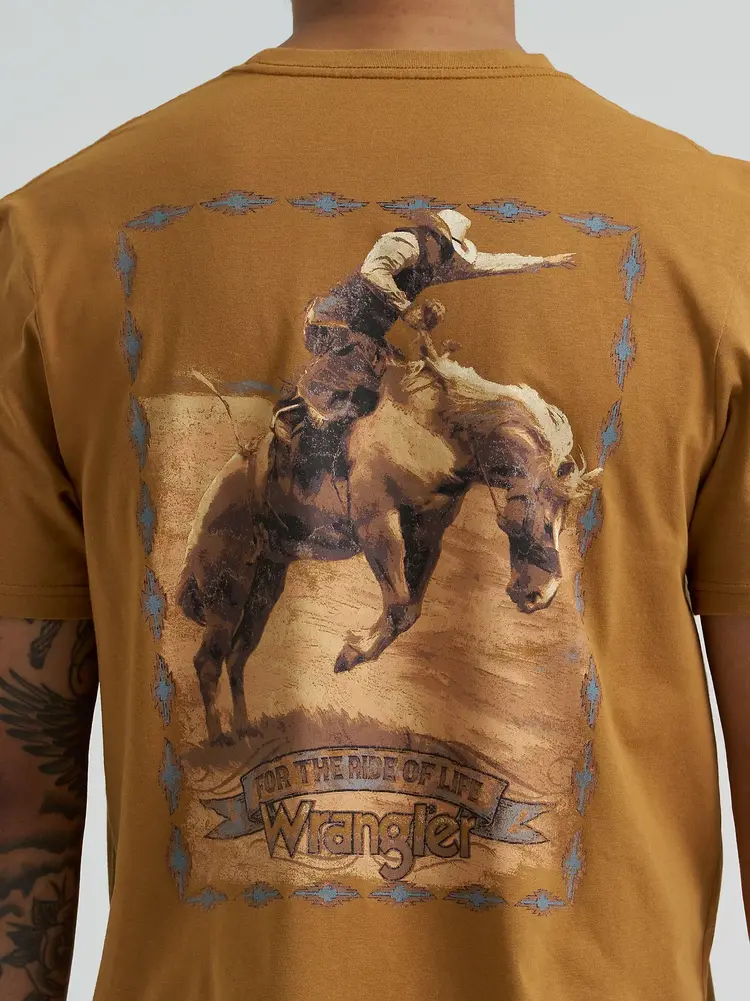 Wrangler Bucking Horse Tee Tabaco Brown