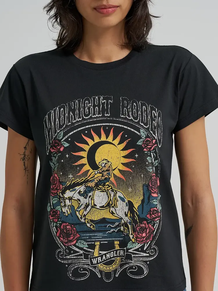 Wrangler Midnight Rodeo Tee Rhinestone Black