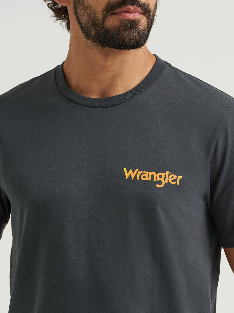 Wrangler Bucking Cowboy Graphic Tee Washed Black