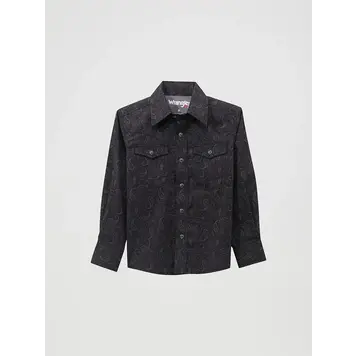 Wrangler Youth 20X Snap Black Shadow Paisley