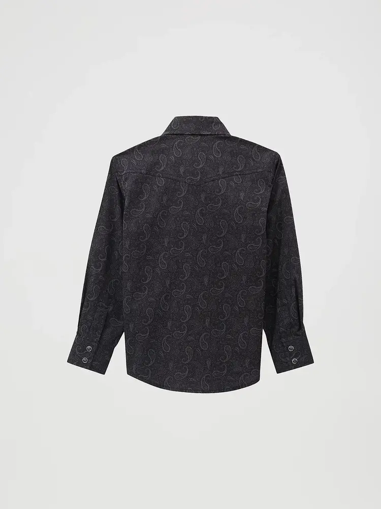 Wrangler Youth 20X Snap Black Shadow Paisley