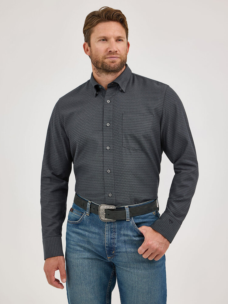 Wrangler Cody Johnson Button Down Black Shadow