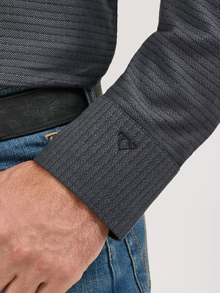 Wrangler Cody Johnson Button Down Black Shadow