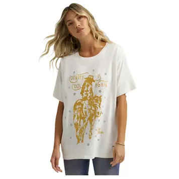 Wrangler Lainey Wilson Country Is Cool Tee White Gold