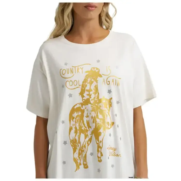 Wrangler Lainey Wilson Country Is Cool Tee White Gold