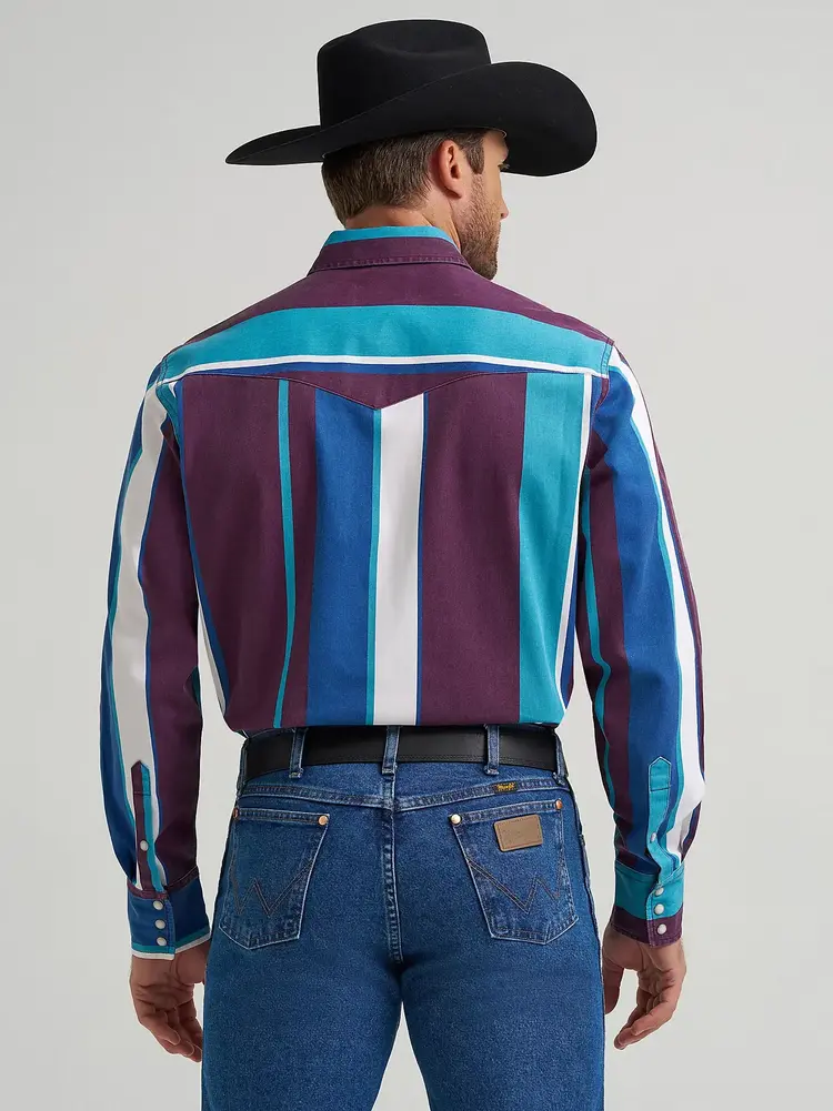 Wrangler Brushpopper Snap Aubergine Teal