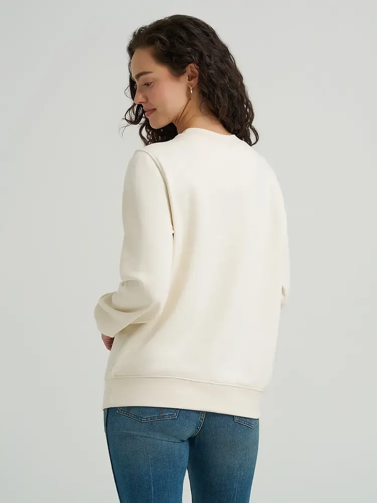 Wrangler Pastel White Crew Sweatshirt