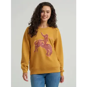 Wrangler Bronc Crew Sweatshirt Spruce Yellow