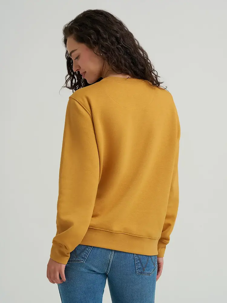 Wrangler Bronc Crew Sweatshirt Spruce Yellow