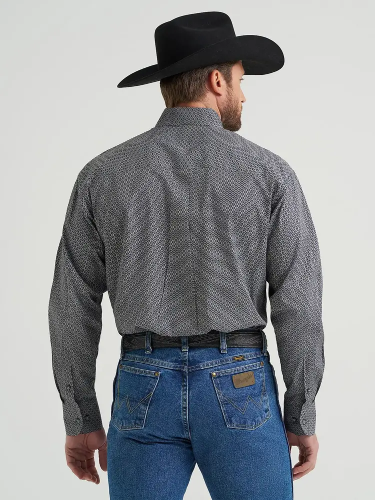 Wrangler George Strait Button Down Black Navy Hourglass