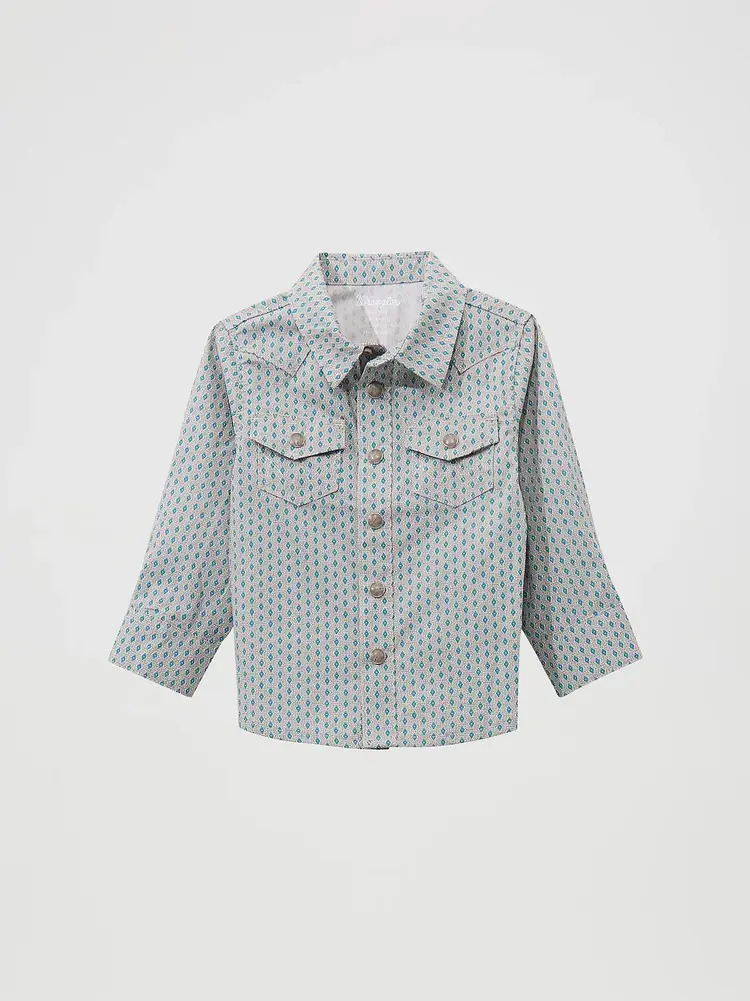Wrangler Infant Toddler Snap Peacock Blue