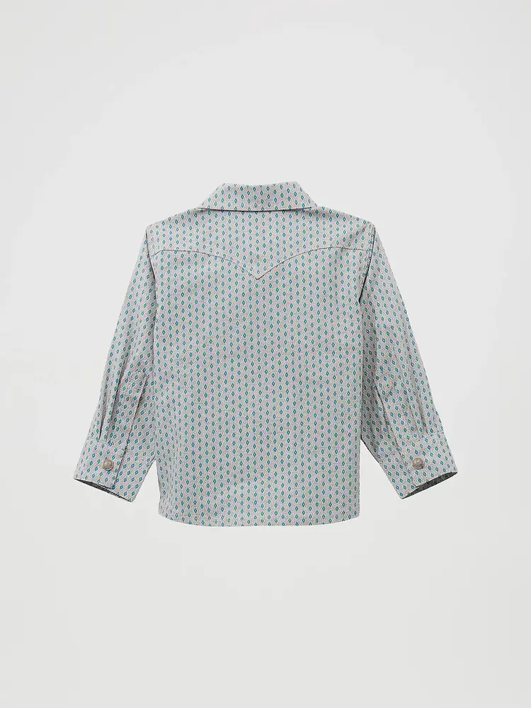 Wrangler Infant Toddler Snap Peacock Blue