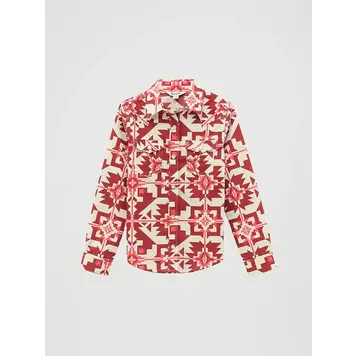 Wrangler Youth Geo Print Snap Pink