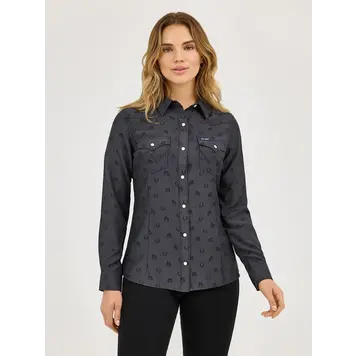 Wrangler Subtle Black Horses Snap