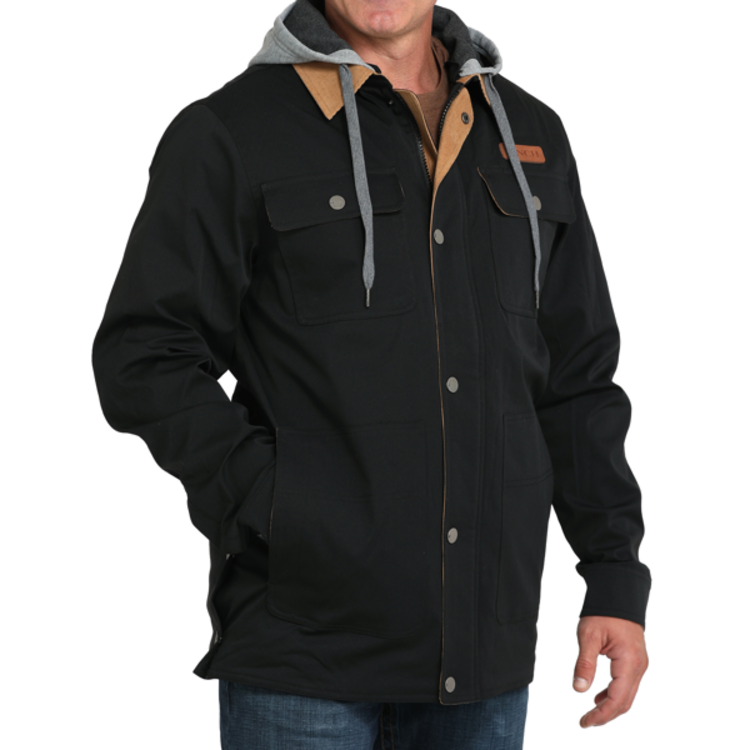 Cinch Waterproof Hooded Barn Coat Black