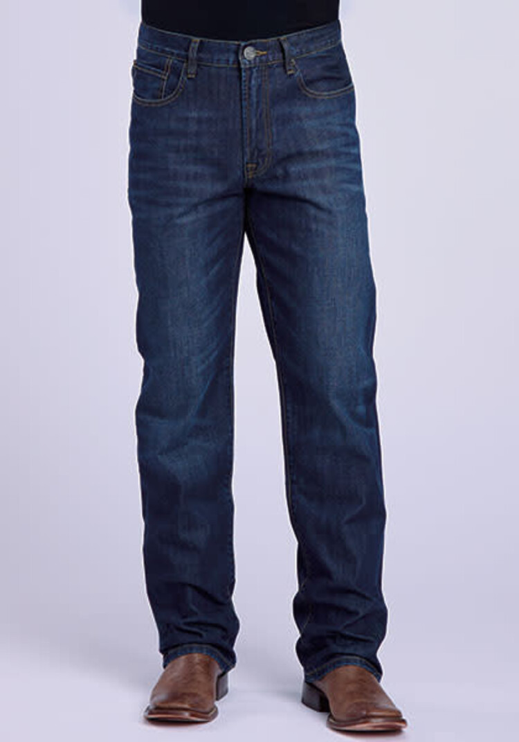 Stetson Zig Zag Pocket Mid Rise Relaxed Straight Leg