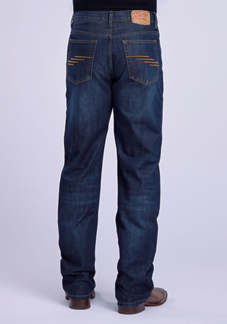Stetson Zig Zag Pocket Mid Rise Relaxed Straight Leg