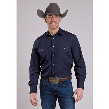 Roper Two Pocket Snap Solid Deep Navy